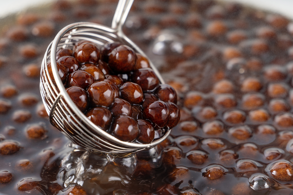 tapioca pearls in brown sugar syrup