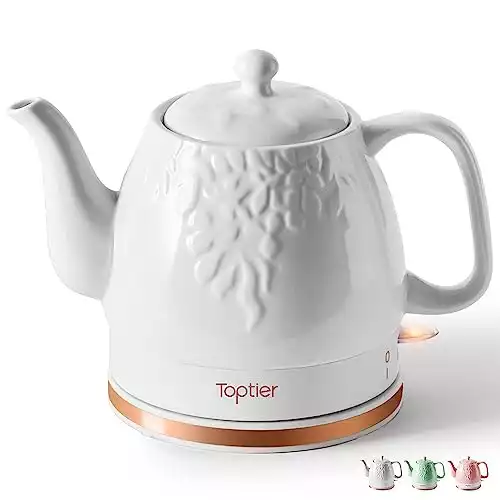 Toptier Electric Ceramic Tea Kettle - 1 Liter
