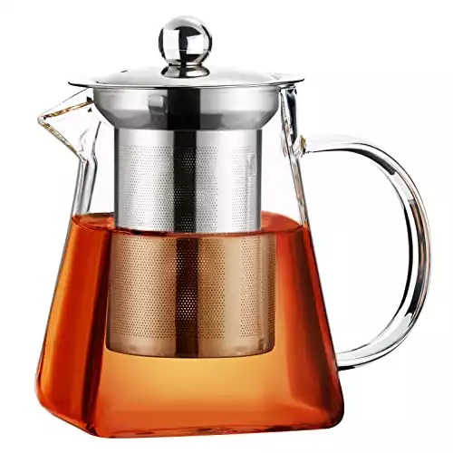 Paracity Glass Teapot with Infuser (18.6 oz)