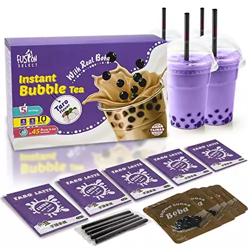 Fusion Select Authentic Taro Bubble Tea Kit (5 Packs)