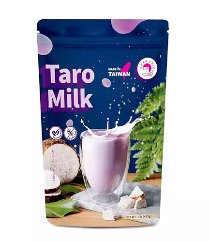 Taro Milk Tea Powder - Product of Taiwan (Caffeine Free/Plant based Creamer/Non-dairy) - 1LB- Make 10-12 cups